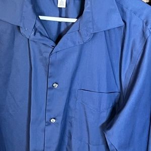 Van Heusen Regular Fit 17 34/35 Long Sleeve Dress Shirt Blue